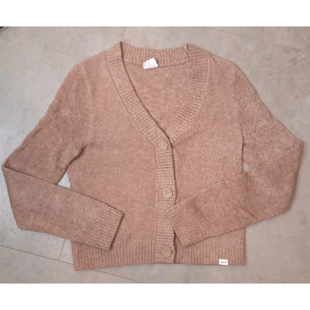 Abercrombie & Fitch Kids Button Up Brown Cardigan Girls Size 13 Mocha